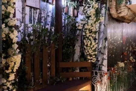 Зелёный уголок с цветами в номере Стандарт апартаментов Беседка