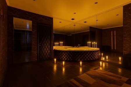 Снять гостиницу на час в Новокосино Джакузи со свечами в номере 107 Делюкс в отеле Де Арт Новокосино
