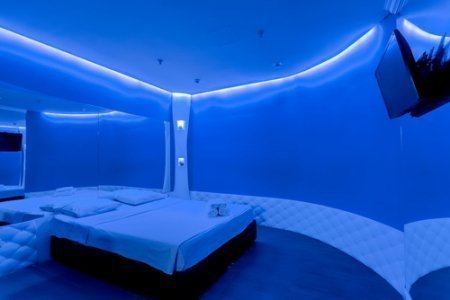Кровать в номере 209 Комфорт - De Art на Профсоюзной