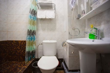Снять номер посуточно для новобрачных Душевая в номере Комфорт в отеле Базис-М