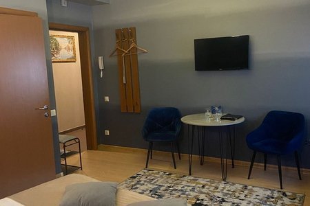 Спальное место в номере Полулюкс Аполлон в отеле Элитон