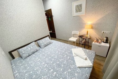 Кровать в номере Дабл в отеле Стромынка