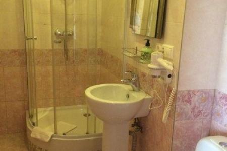 Душ в номере Стандарт в отеле Арлекино