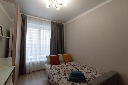 Кровать в номере Double 1 в The LOFT STUDIO Moscow