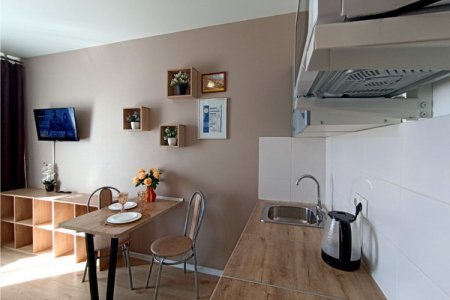 Кухонная зона New studio na Larushina в The LOFT STUDIO Moscow