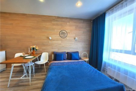 Спальная зона в номере Студио 1 в The LOFT STUDIO Moscow