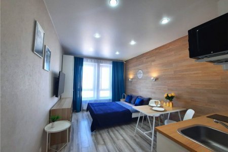 Спальная зона в номере Студио 2 в The LOFT STUDIO Moscow