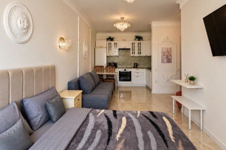 Кровать в номере 6 в Loft Studio Носовихинское шоссе