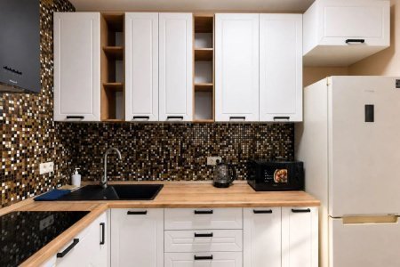 Кухонная зона в номере 1 в Loft Studio