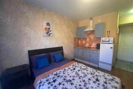 Кровать в номере Студия 3 в The LOFT STUDIO MOSCOW