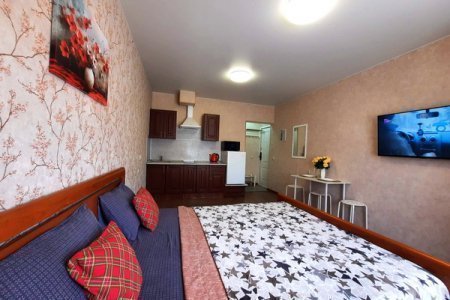 Спальная зона в номере Студия 1 в The LOFT STUDIO MOSCOW