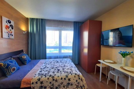 Спальная зона в номере Студия 2 в The LOFT STUDIO MOSCOW