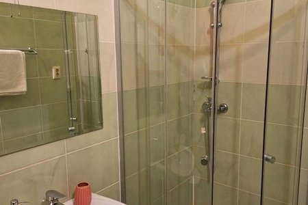 Душ в номере Комфорт в отеле Лев
