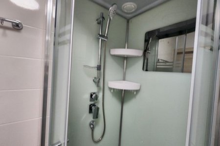 Душевая в апартаментах 2 в The Loft Studio у метро Котельники