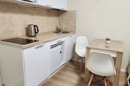 Кухня в номере 3 в The Loft Studio у метро Котельники
