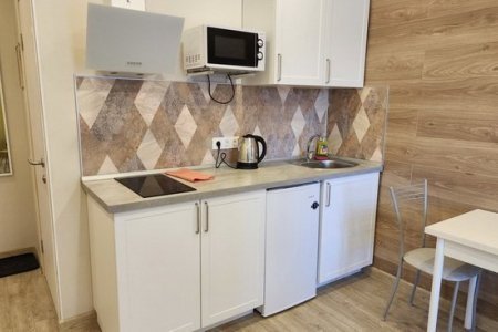 Кухонный уголок в номере 4 в The Loft Studio у метро Котельники