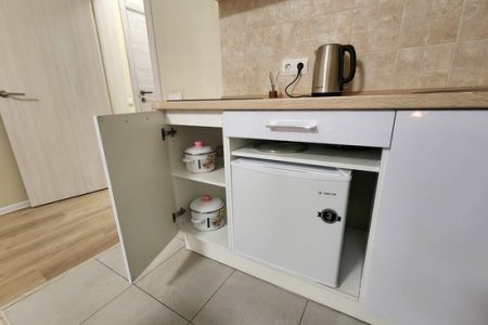 Кухонный уголок в номере 5 в The Loft Studio у метро Котельники