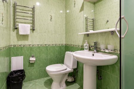 Санузел номера Стандарт в отеле Автор Люблино