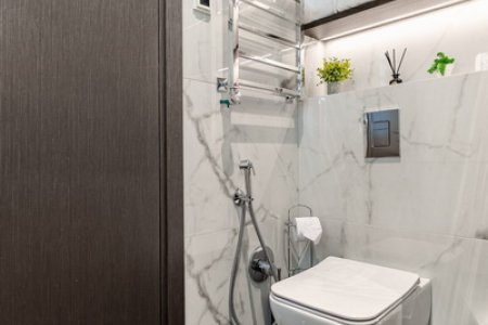 Санузел в номере 619 Апартаменты в Де Арт Москва-Сити