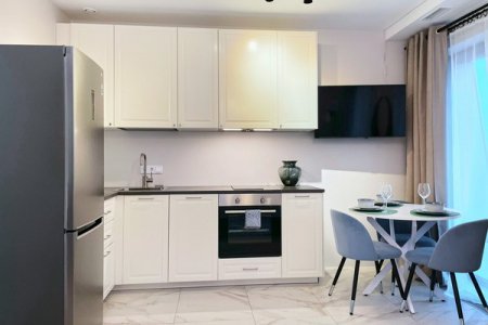 Кухня в номере Breeze Apartments в ЖК Савеловский Сити