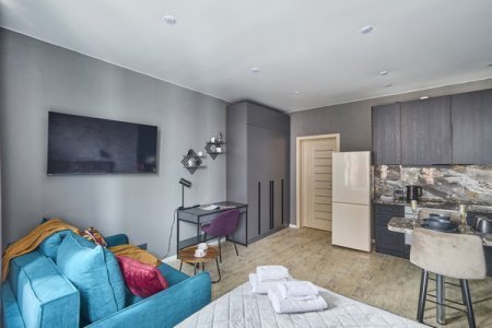 Общее пространство номера Emerald Suite в ЖК Савеловский Сити
