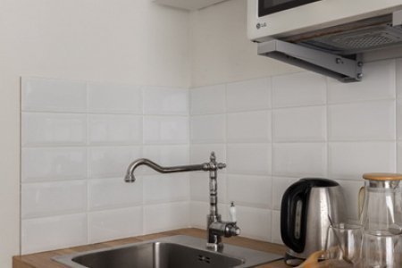 Раковина в номере на 33 этаже в ЖК Савеловский Сити