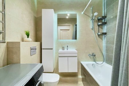 Ванна в номере Breeze Apartments в ЖК Савеловский Сити