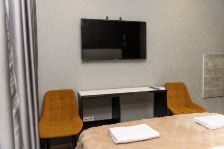 Телевизор в номере Полулюкс с кухней в отеле Орфей