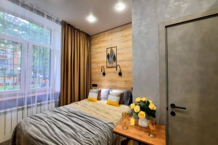 Кровать в номере Сатурн в LOFT SPACE