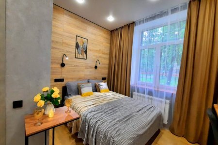Кровать в номере Уран в LOFT SPACE