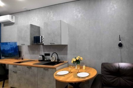 Кухня в номере Юпитер в LOFT SPACE