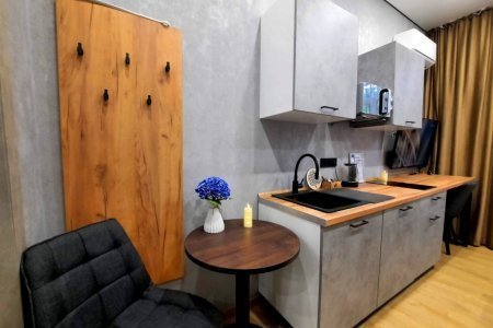 Кухня в номере Сатурн в LOFT SPACE