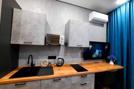 Кухонный уголок в номере Марс в LOFT SPACE