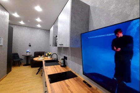 Кухонный уголок в номере Солнце в LOFT SPACE