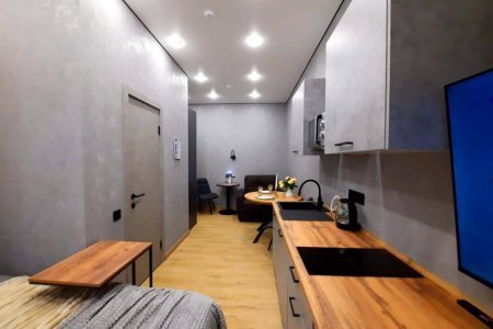 Уголок кухонный в номере Солнце в LOFT SPACE