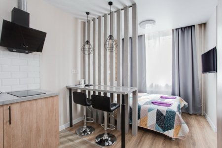 Вид с порога в студии 4 в апартаментах Home Like