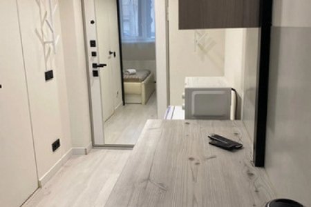 Снять номер для любви у Авиамоторной с почасовой оплатой Кухня в номере Студия 3 в апартаментах Душинская 3А