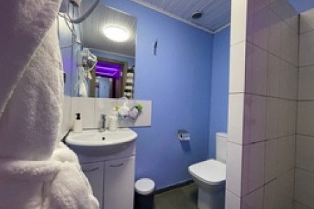 Санузел и раковина в номере Улучшенный Делюкс № 1 в отеле Гипноз на Покровке