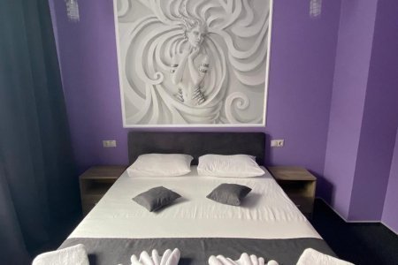 Бронь Люкса от 1300 ₽ Кровать в номере Люкс Афина в отеле Элион Жулебино