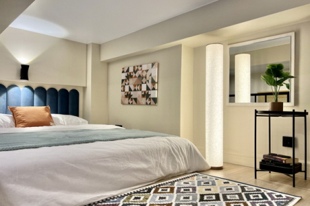 Кровать в номере Студио в Prive Luna