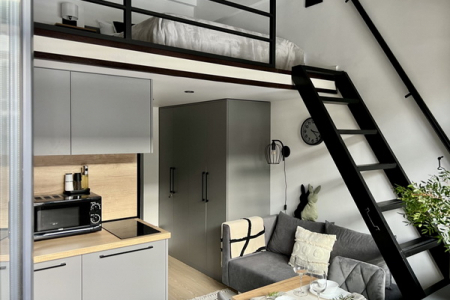 Кухня в номере Делюкс в Prive Luna