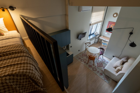 Вид сверху в номере Studio Suite в Prive Luna