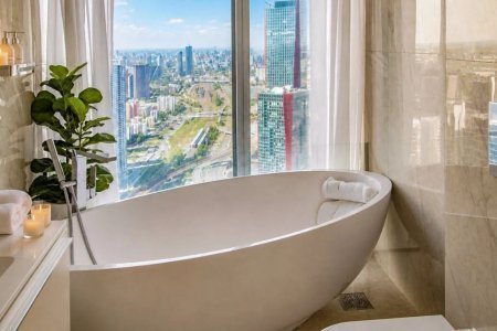 Ванная комната в студии 30 м² в апартаментах Москва-Сити