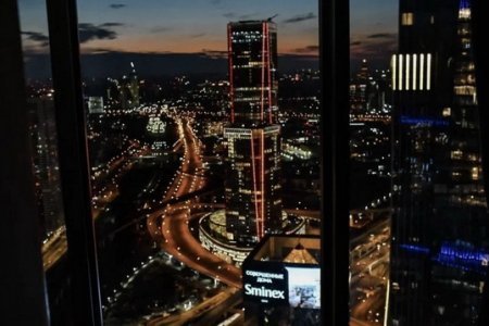 Вид на город в апартаментах 54-6 в Москва-Сити
