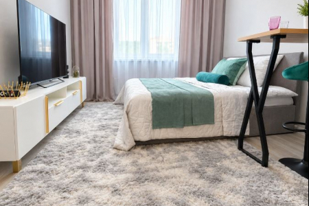 Кровать в номере 20 в СитиМикс-Аренда